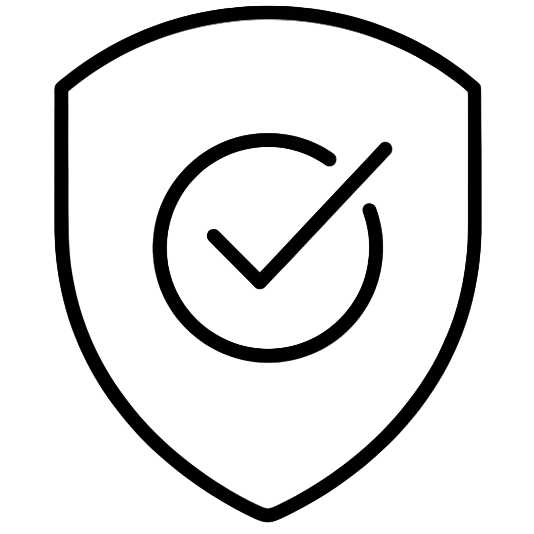 icono solo linea, seguridad, protección, compra protegida